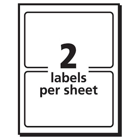 Avery 5147 2-1/3" x 3-3/8" White Sticker Name Badge Labels