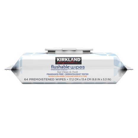 Kirkland Signature Fragrance-Free Pre-moistened Flushable Wipes