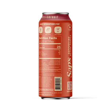 Saps Electrolyte Hydration Beverage, Passionfruit