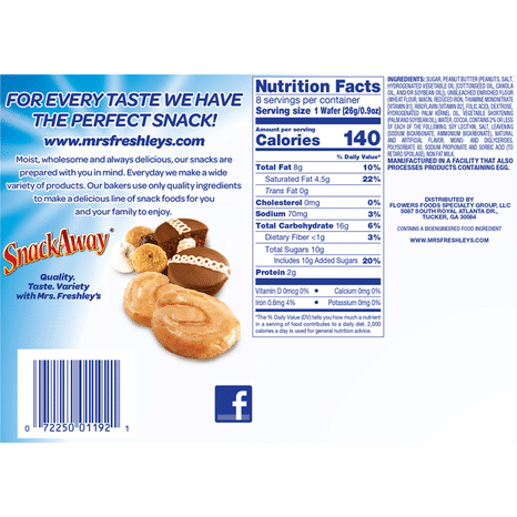 Mrs. Freshley's Buddy Bars, Peanut Butter, Twin Packs
