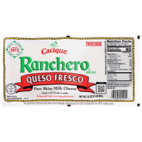 Cacique Cheese, Part Skim Milk, Queso Fresco, Twin Pack