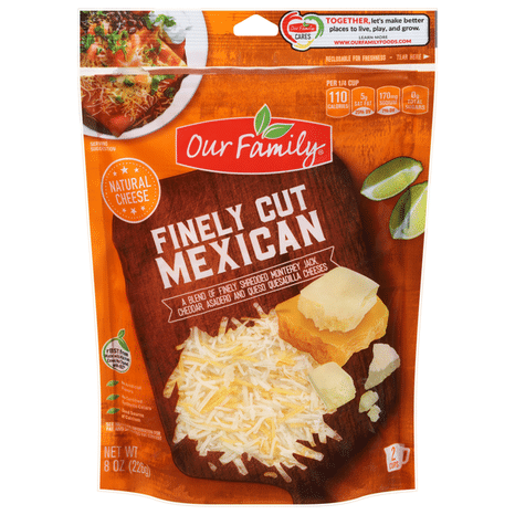 Our Family Natural Finely Cut Mexican Shredded Cheese