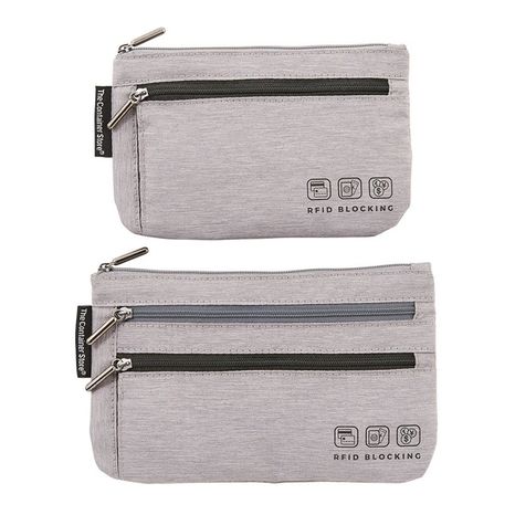 The Container Store RFID Blocking Currency & Passport Organizer - Heather Gray