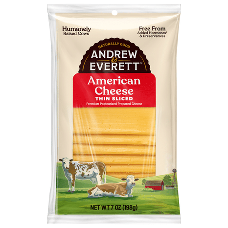 Andrew & Everett Thin Sliced Cheese, American