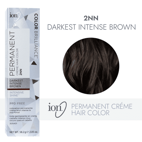 ion Permanent Creme Hair Color - 2NN Darkest Intense Brown