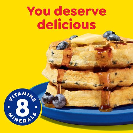 Eggo Thick and Fluffy Blueberry Waffles, Breakfast Food, 6 Count