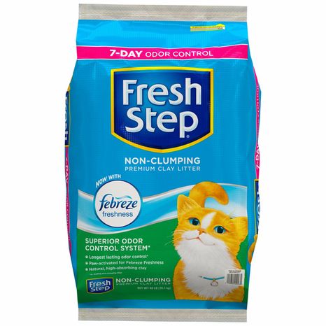 Fresh Step Non Clumping Cat Litter With Febreze Freshness, With 7-Day Odor Control