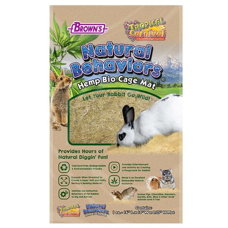 Brown’s Tropical Carnival Natural Behaviors Hemp Bio Cage Mat
