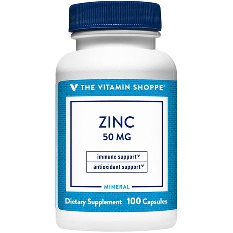 The Vitamin Shoppe Zinc, 50 mg, Capsules