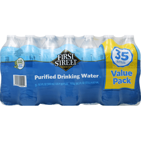 First Street Water, Purified Drinking, 35 Bottle Value Pack