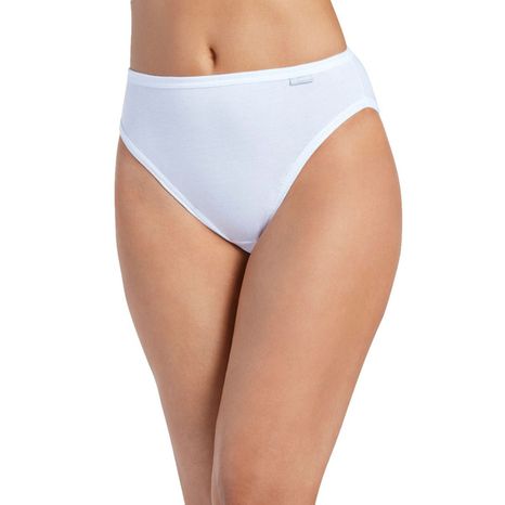 JOCKEY Women's 100% Cotton Elance French Cut Underwear - White