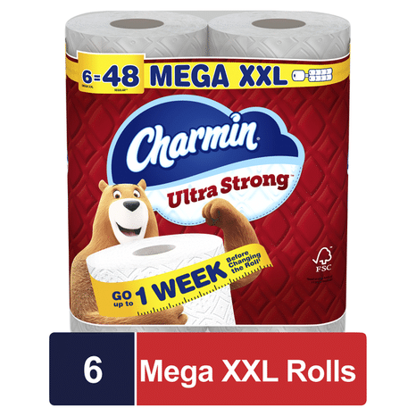 Charmin Ultra Strong Toilet Paper 6 Mega XXL Rolls