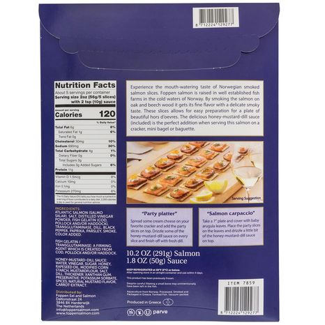 Foppen Norwegian Traditional, Dill, and Pepper Smoked Salmon Slices