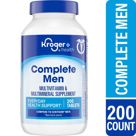 Kroger Complete Men Everyday Health Support Multivitamin & Multimineral Supplement Tablets