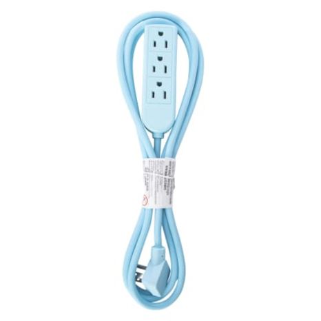Five Below Power Strip With 3 Outlets - Blue