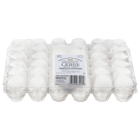 Harris Teeter Eggs, White, Grade A, Large