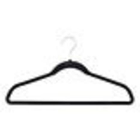 The Container Store Non-Slip Velvet Suit Hanger, 17-1/2 x 1/4 x 9 in - Black