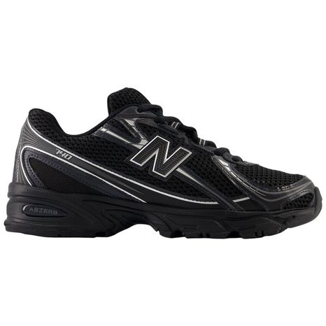 New Balance Men's 740 Casual Shoes, Size 11 - Black/Silver Metalli