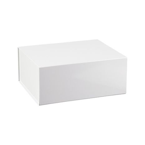 Collapsible Gift Box - White Glossy - 13" x 10-3/4" x 5-1/2"