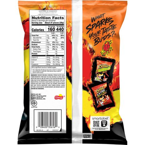 Cheetos Cheese Flavored Snacks, Flamin' Hot Flavored, Crunchy