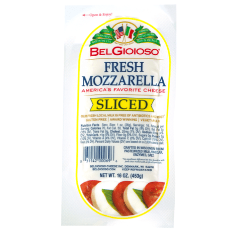 BelGioioso Sliced Cheese, Fresh Mozzarella