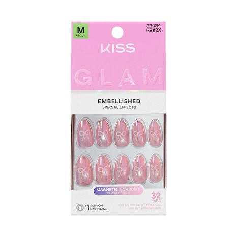 KISS Glam Embellished Crystal M Medium Nalis Pop Gs02x
