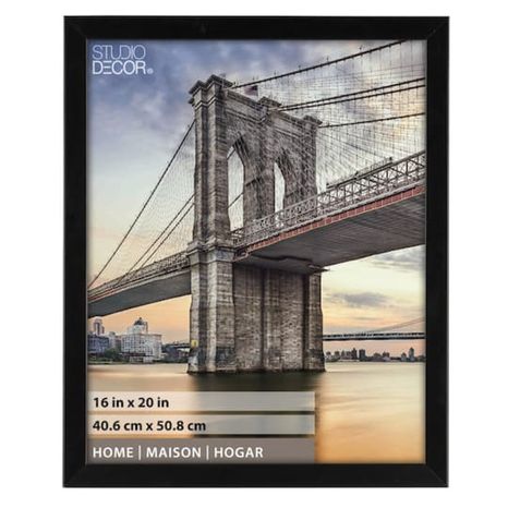 Studio Decor 16" x 20" Home Collection Flat Black Frame