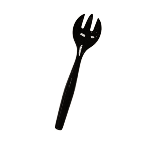 Party Essentials 10" Black Heavy Duty Hard Plastic Serving Forks