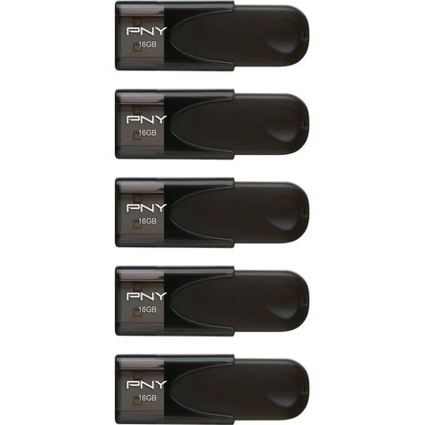 PNY Black Attache 4 16GB USB 2.0 Flash Drive