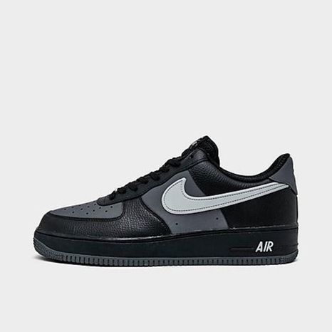 Nike Men's Air Force 1 '07 LV8 Casual Shoes, Size 9.5 - Black/Iron Grey/Light Smoke Grey