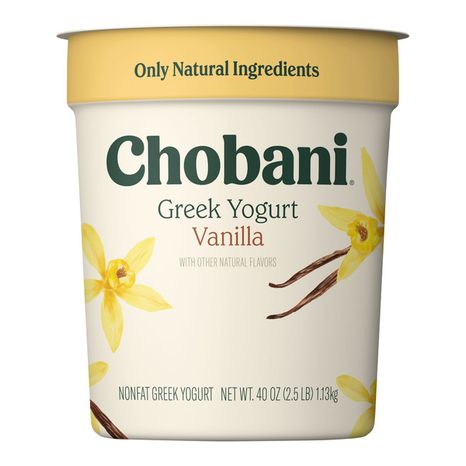 Chobani Yogurt, Greek, Nonfat, Vanilla