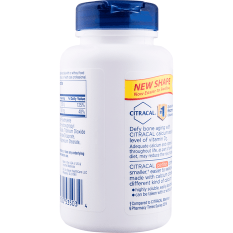 Citracal Petites Calcium Citrate With Vitamin D3 Caplets