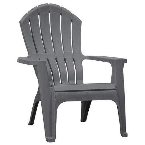 Adams 8371-13-3700 PATIO Stackable Frame Stationary Adirondack Chair with Slat Seat