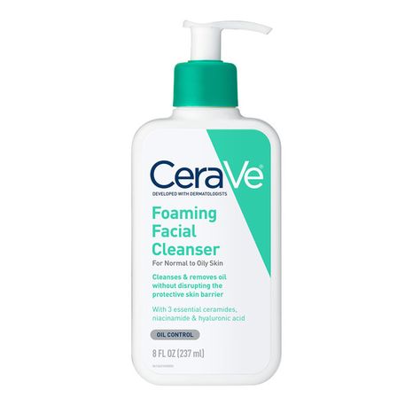 CeraVe Facial Cleanser, Foaming, Oil Control
