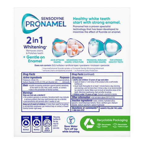 Sensodyne Pronamel Advanced Gentle Whitening Toothpaste Alpine Breeze