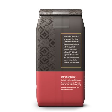 Peet's Coffee House Blend, Dark Roast Ground Coffee, Bag