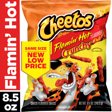 Cheetos Crunchy Cheese Flavored Snacks, Flamin' Hot Flavored
