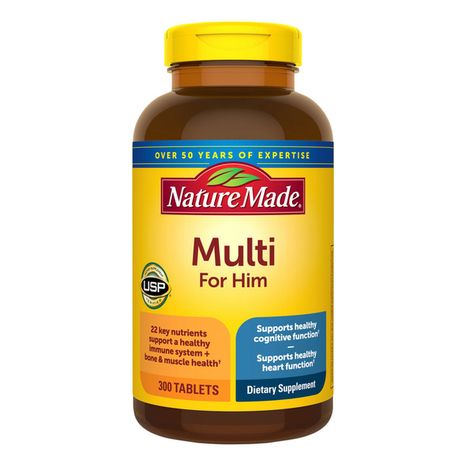 Nature Made Multivitamin For Him Tablets with No Iron