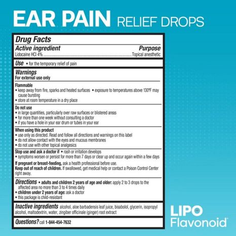 Lipo Flavonoid Ear Pain Relief Drops