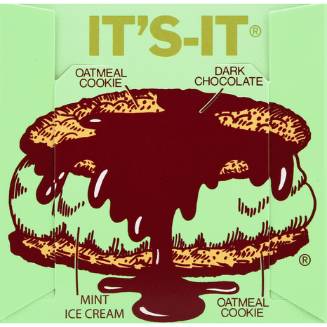 It's-It Ice Cream Sandwich, Mint, 3 Pack