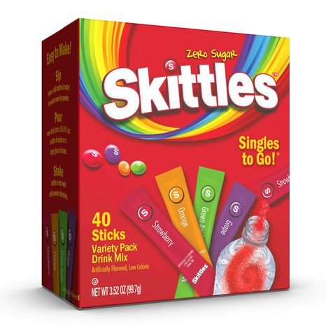 Skittles Zero Sugar, Variety Pack Singles To Go Drink Mix