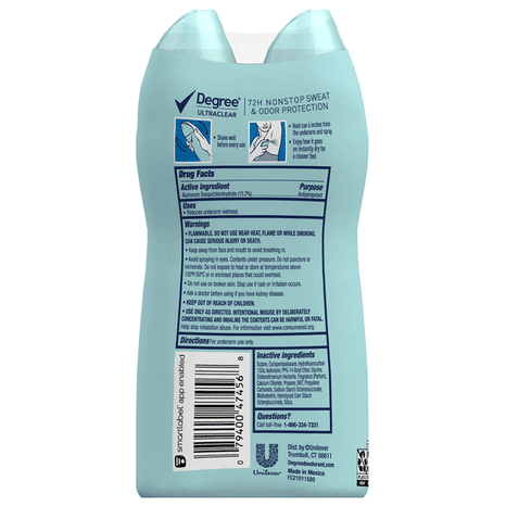 Degree Antiperspirant Deodorant Dry Spray Pure Clean