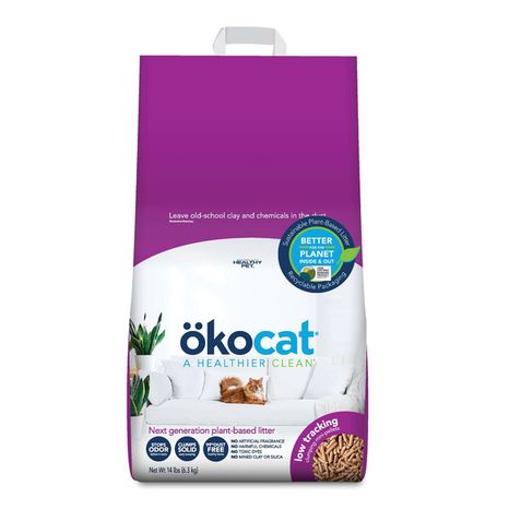 okocat Low Tracking, Clumping Mini Pellets, Natural Wood Cat Litter