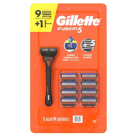 Gillette Fusion5 Men’s Razor Handle + 9 Blade Refills