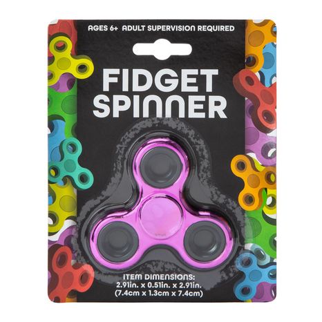 Five Below Metal Fidget Spinner, 2.91 x 0.51 x 2.91 Inch - Purple