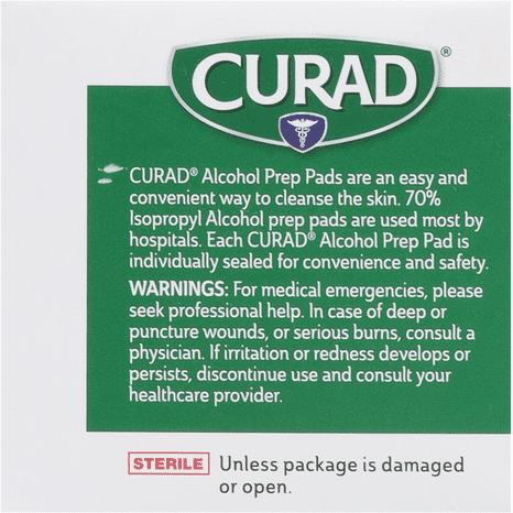 CURAD Topical Antiseptic Medium Alcohol Prep Pads