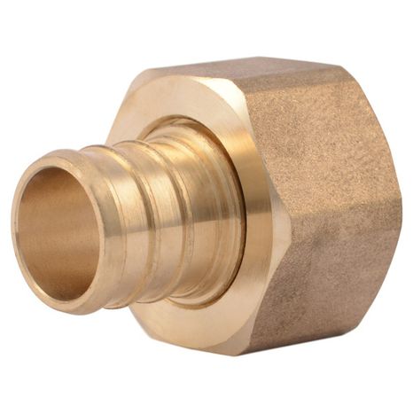 SharkBite Stainless Steel 3/4" PEX Crimp x 3/4" NPSM Brass Female Swivel Adapter