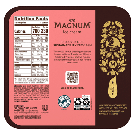 Magnum Ice Cream Bars Double Raspberry