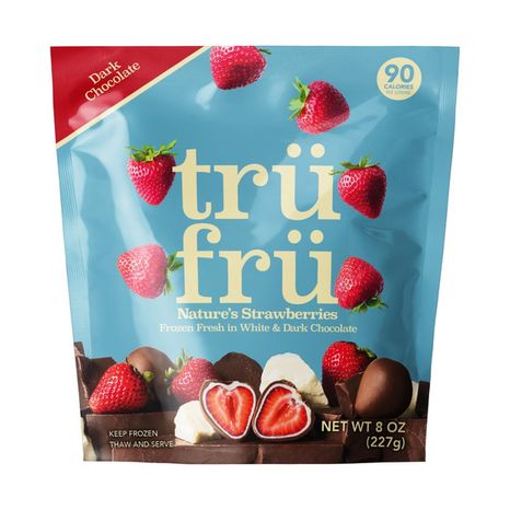 Tru Fru Frozen Strawberries in White & Dark Chocolate