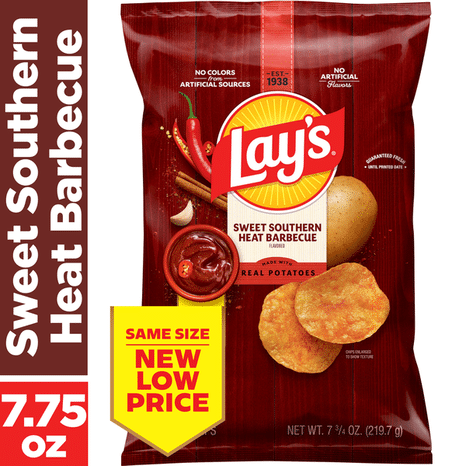 Lay's Potato Chips, Sweet Southern Heat Barbecue Flavored